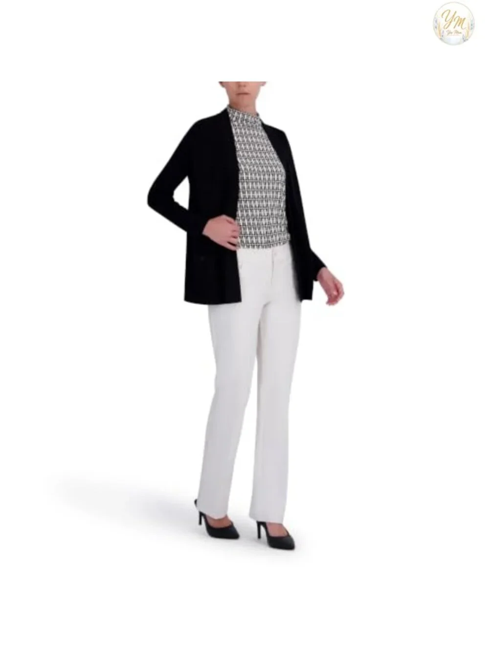 Anne Klein Women's Cardigan Knit V-Neck Long Sleeve with Pockets